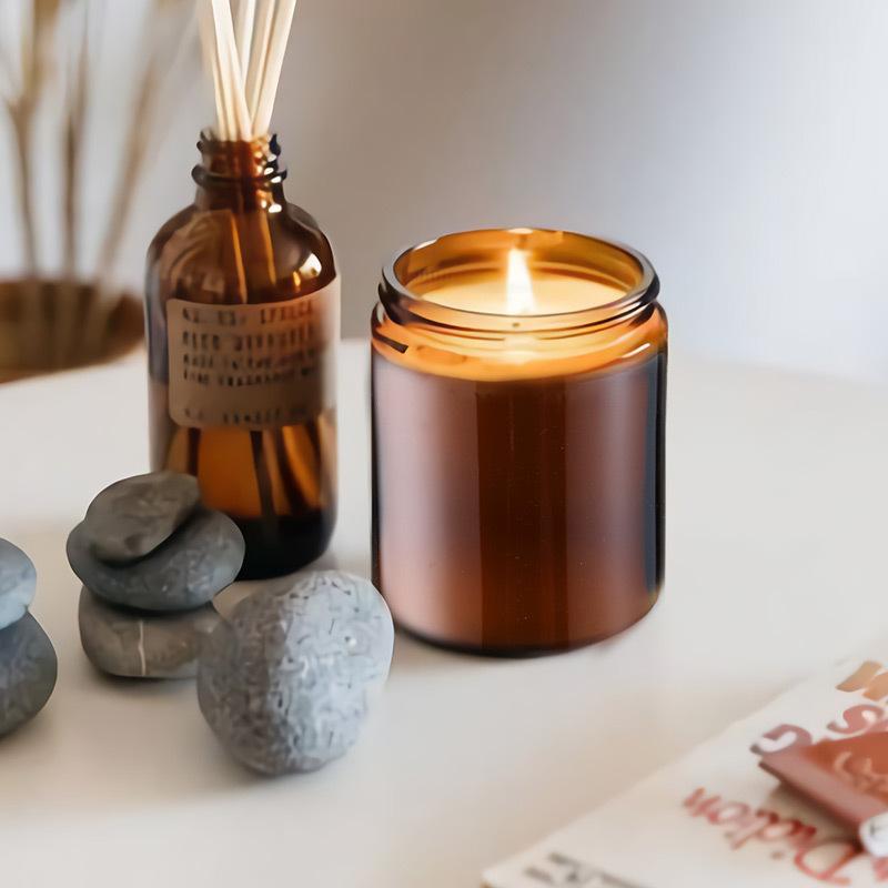Aromatherapy Candles Bedroom Christmas Souvenir Birthday Gift Fragrance Plant Soy Wax Glass Lavender