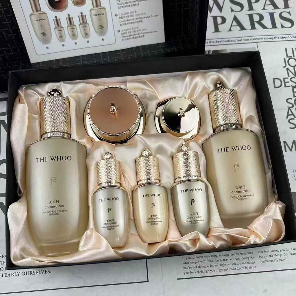The History of Whoo Cheonyuldan 7-Piece Set 2026 Newest Edition Luxury Skincare Kit Anti-Aging Wrinkle Care Gift Box