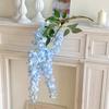 Künstliche Glyzinienblüte, künstliche Glyzinienranke mit langem Stiel für hohe Vasen, Heimdekoration, Partys, Hochzeiten, Blumenarrangements