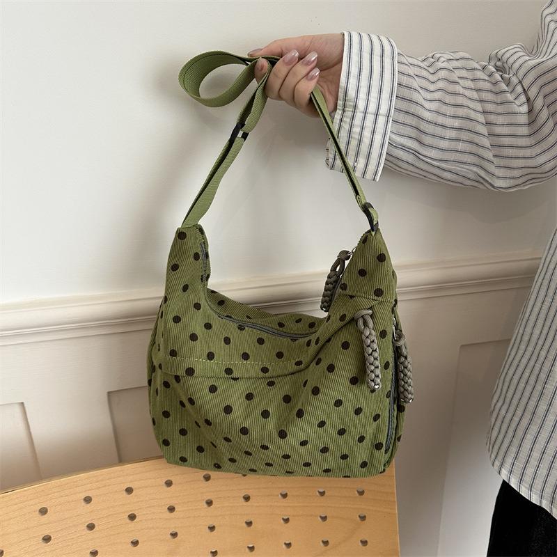 Tide Spring Summer, Simple Polka Dot Largecapacity Commuter Messenger Bag Lazy Wind Highend Bag