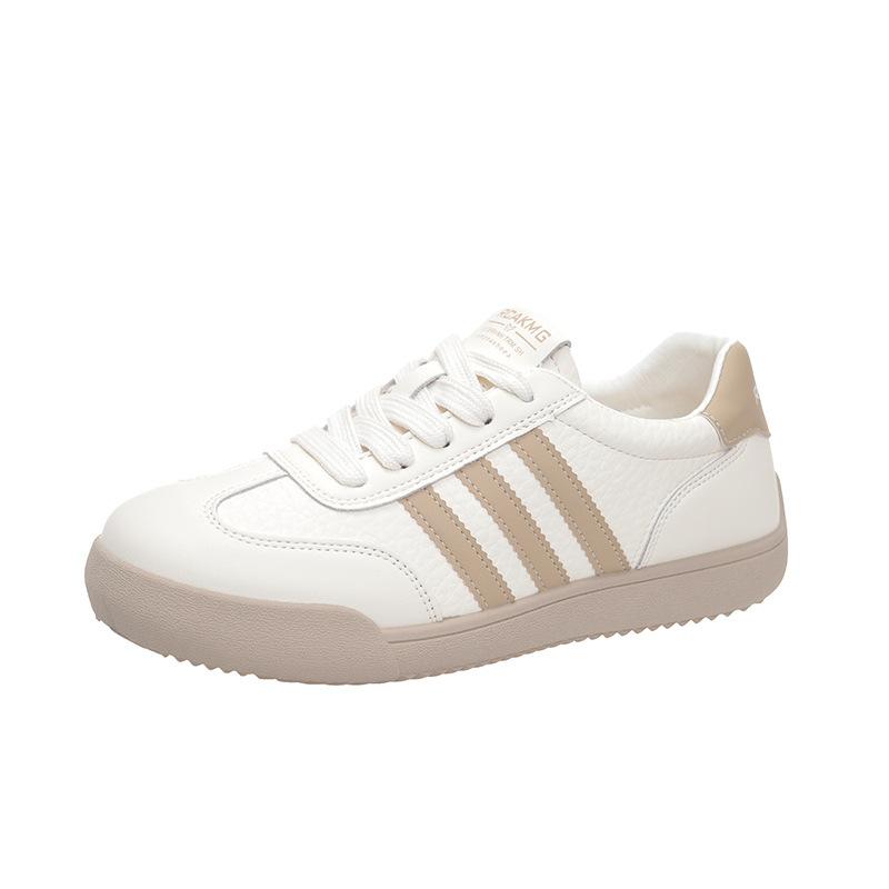 Stepping On Shit Feeling Moral Training Shoes Women's 2025 New Autumn Versatile Flat Leather White Shoes Student Running Sports Shoes Women