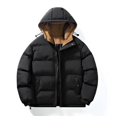 Winter Clothes New H Men's Fake Two-piece Cotton Clothes Thickened Hooded Trendy Brand Love High-quality New Cotton-padded Clothes