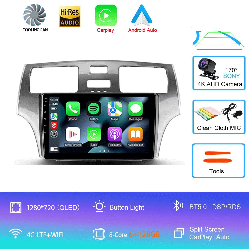 Autoradio Android 14 Carplay Auto Für Lexus ES300 ES330 XV30 ES250 2001-2006 2Din DVD Multimedia Video Player Carplay GPS Stereo