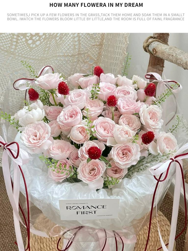 Interlining Paper Flower Bouquet Packaging Pearlescent Papers Pleated Waterproof Strong Material Wedding Birthday Gift Party Decoration DIY Paper
