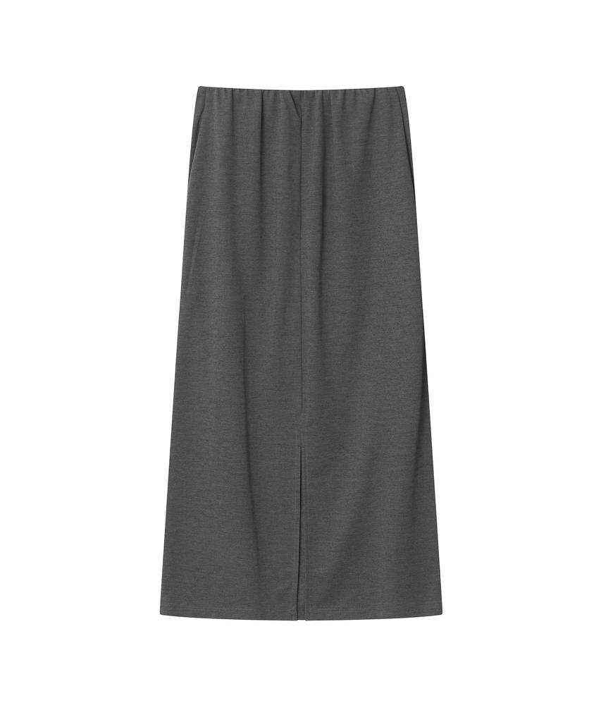 Marot See-Through Elastic Skirt_Charcoal