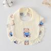 Ruffle Baby Drool Bibs: Pure Cotton Printed Lace Bibs