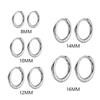 1 Pair Women/Man Stainless Steel Small Hoops Earring Piercing Ear Cartilage Tragus Simple Thin Circle Anti-allergic Ear Buckle