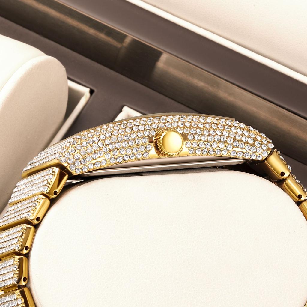 Full Diamond Watch British Waterproof Square Watch Women'S Ipg Vacuum Plated Watch