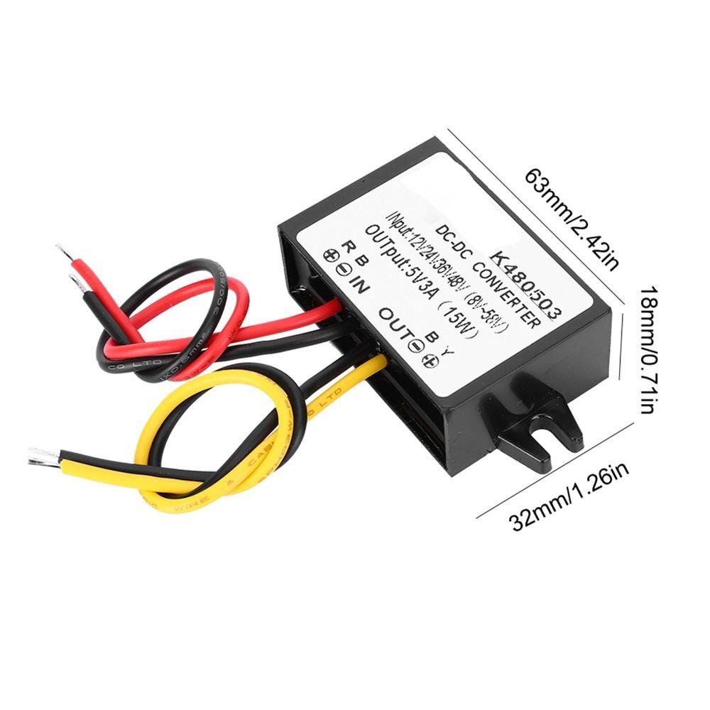 Versatile 12V/24V/36V/48V To 5V DC-DC Converter 3A 15W Step Down Power Supply Power Supply Module Voltage Conversion