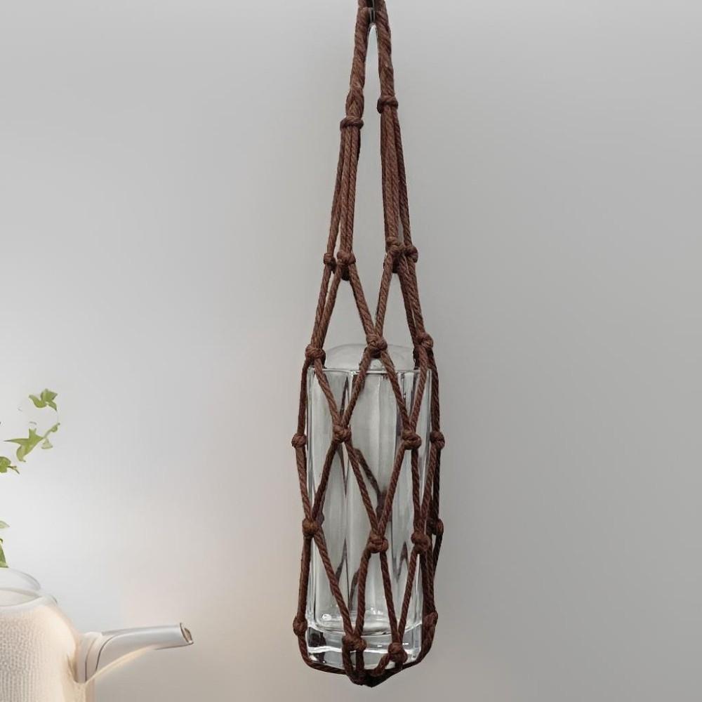 Woven Net Bottle Mugs Storage Bag Foldable Portable Cups Holder Coffee Cup Mesh Bag Camping