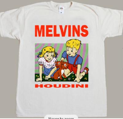 Melvins Houdini Electroretard NEW BLACK NATURAL T-SHIRT
