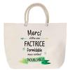Sac De Plage - PLANETEE - Merci Factrice Inoubliable - Anse Corde - Grand Format - Coton Multicolore