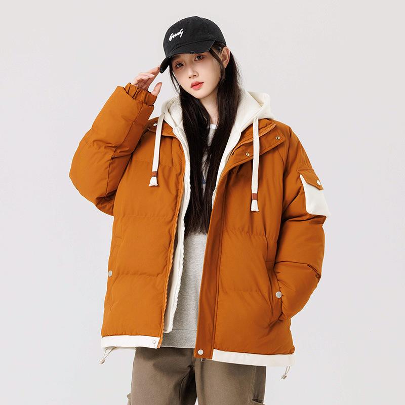 2025 Fake Two-piece Hooded Down Padded Jacket Men's Graphene Padded Jacket Teen Student Padded Jacket