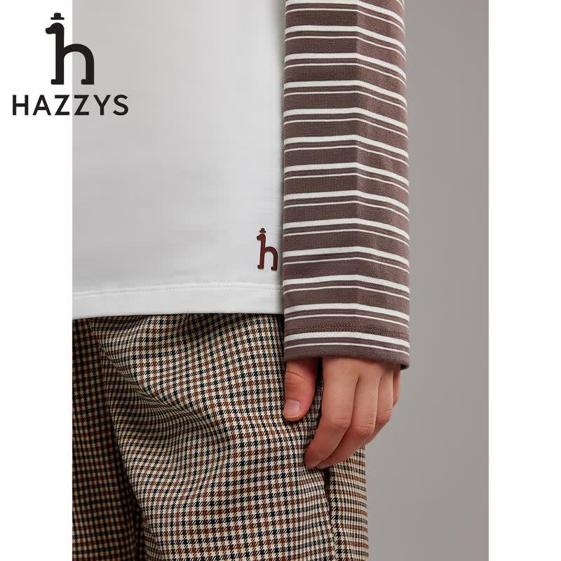 HAZZYS Boys' 2026 Fall Faux Two-Piece Long Sleeve T-Shirt