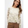 European and American High-end Hollow Crochet Knitted Sweater Women's Autumn Long-sleeved Top