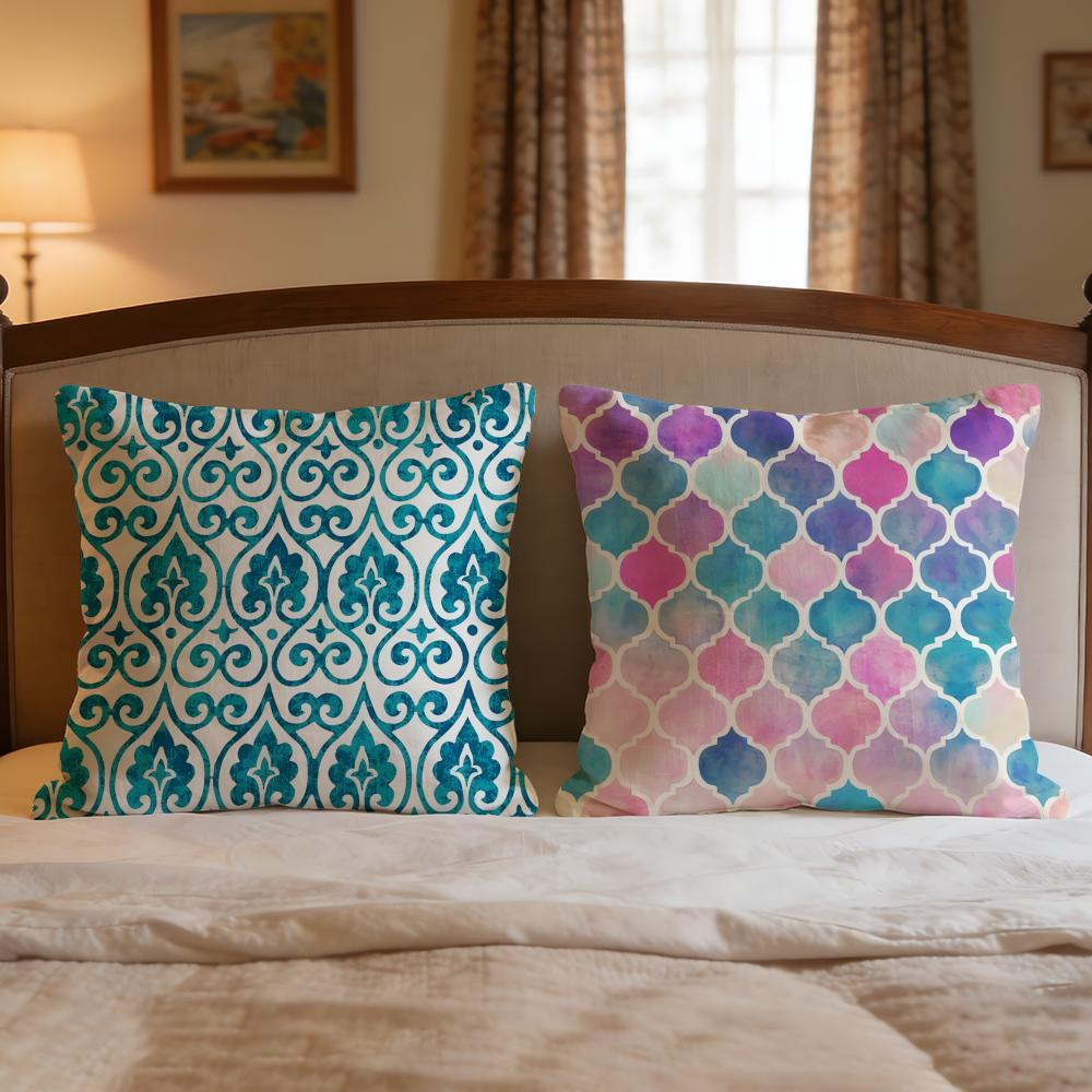 Pattern Moroccan Pattern Cushion Cover 1Pcs Decorative Covers Soft Cushion Case For Sofa Couch Decor 40X40 45X45 Pillowcases