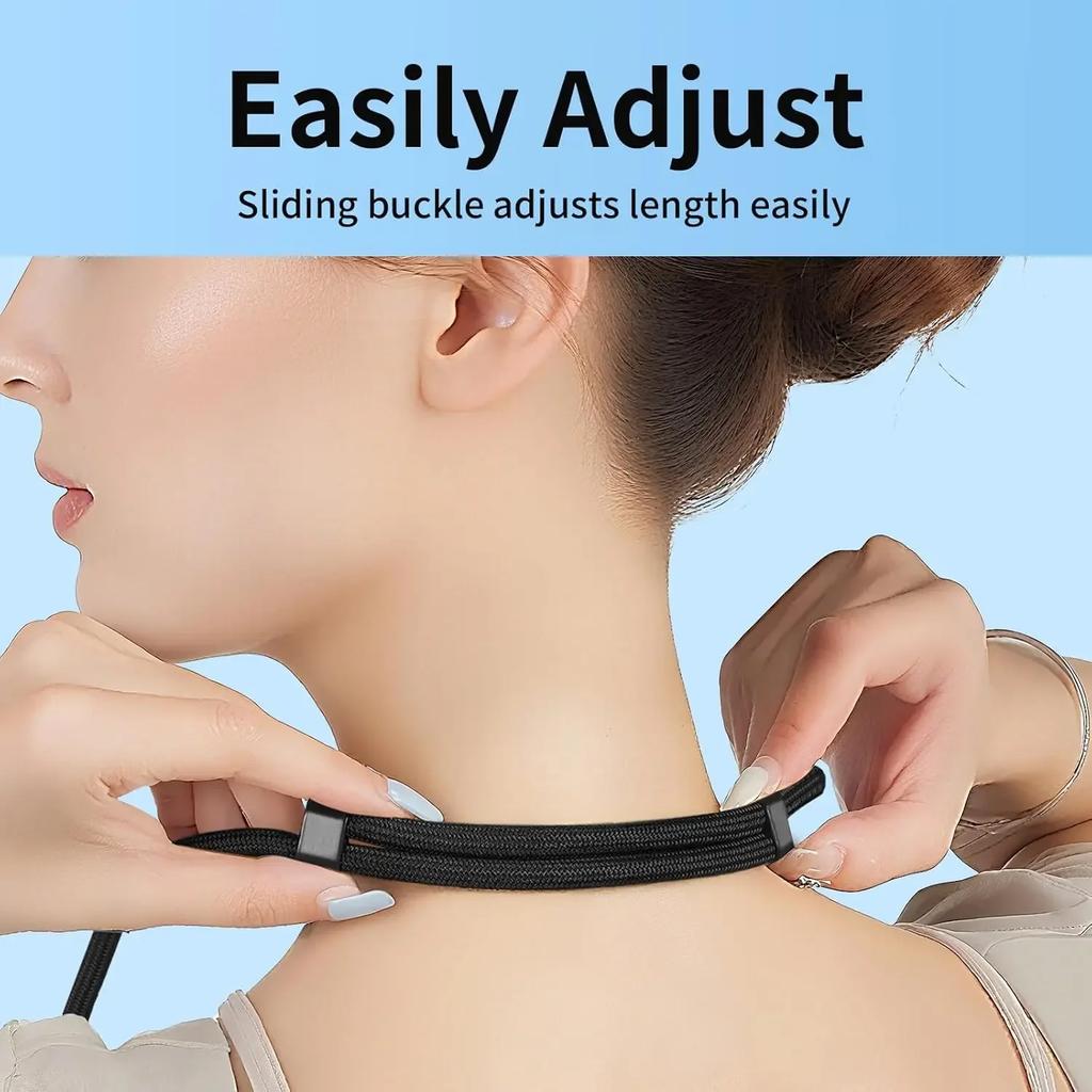 Cordón de Teléfono Ajustable Universal Correa de Collar Cruzada Funda de Teléfono Cuerda Larga para Colgar con Clip Antiperdida Duradero y Resistente