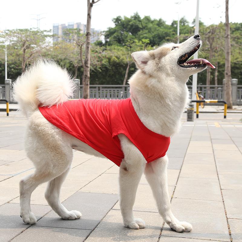Dog T-Shirt Spring Summer Cotton Plain Vest for Small Medium Large Dogs Pet Supplies
