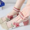 Women's Romantic Rose See-Through Socks 5-Pack