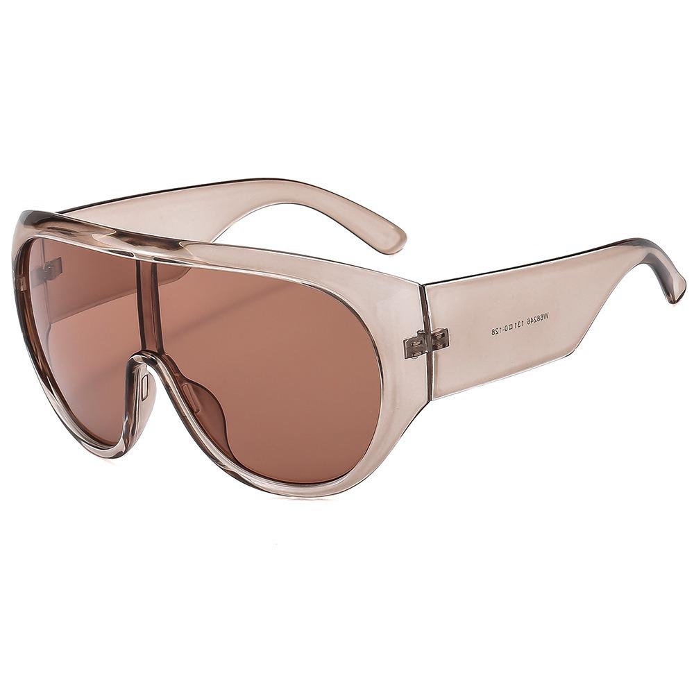 Oversized Frame Sun Protection Sunglasses for Men and Women, European and American Style, Unique Windproof Sunglasses