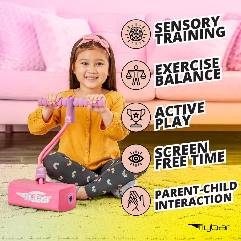 Flybar My First Foam Hopping and Jumping Equipment for Kids and Toddlers and Durable Foam Jumper for Ages Up To 250 Lbs - Fun, Safe, Hopping/Bungee