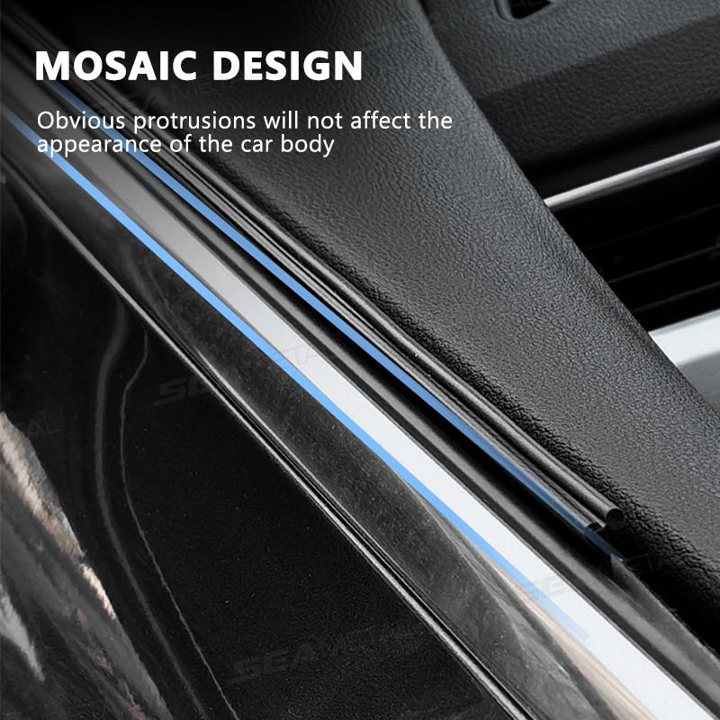 SEAMETAL Car Side Window Wiper Car Window Lift Rubber Strip Clear View Auto Side Window Filler Weatherstrip Noise Insulation