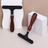 Cleaning Brush Ergonomics Nail Rake Shape Streamlined Comfortable Grip Remove Hair Wooden Carpet Cleaner Hair Brush