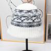 Fair Island Jacquard Retro Ethnic Style Knitted Hat Women's Autumn and Winter Versatile, Showing Small Face, Thickened Warm Wool Basin Hat Tide