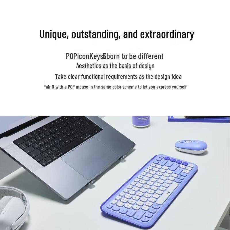 

Logitech POP ICON KEYS Silent Wireless Bluetooth Keyboard
