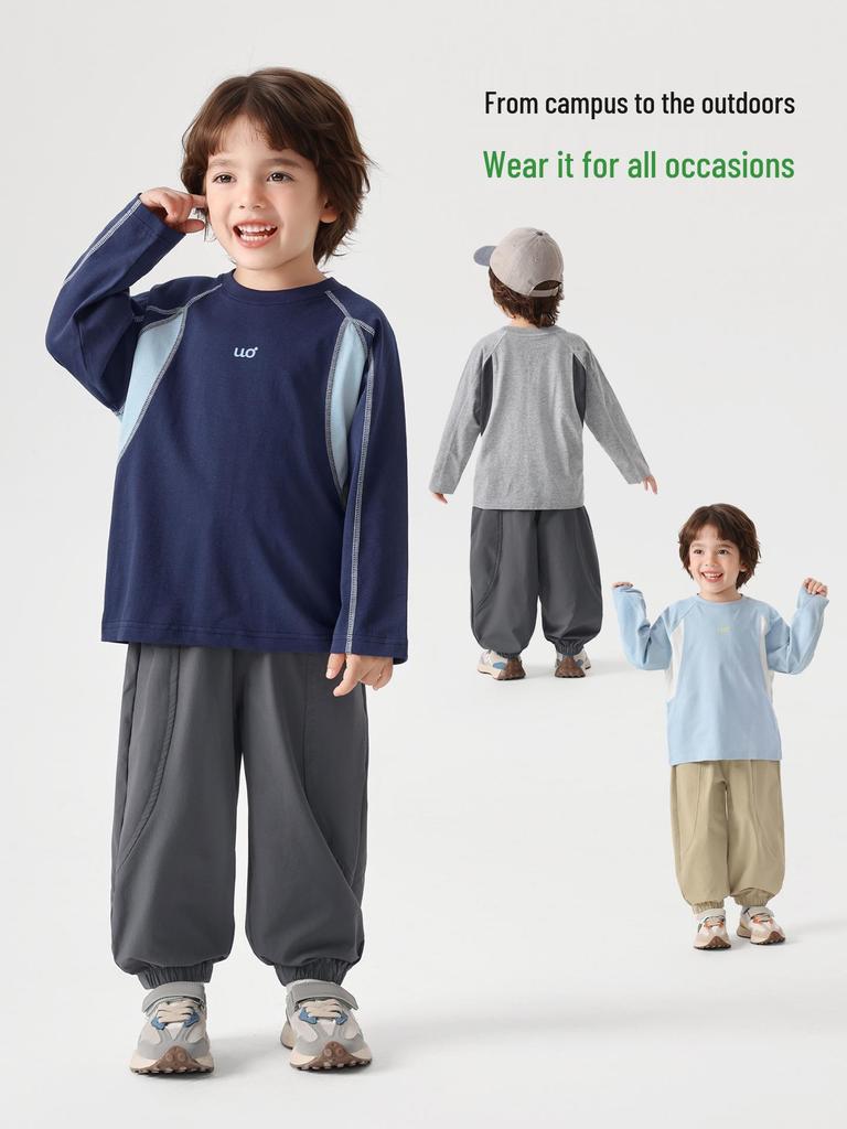 European Boys' 2026 Long-Sleeve Spring/Autumn T-Shirt - New Toddler Base Layer Shirt
