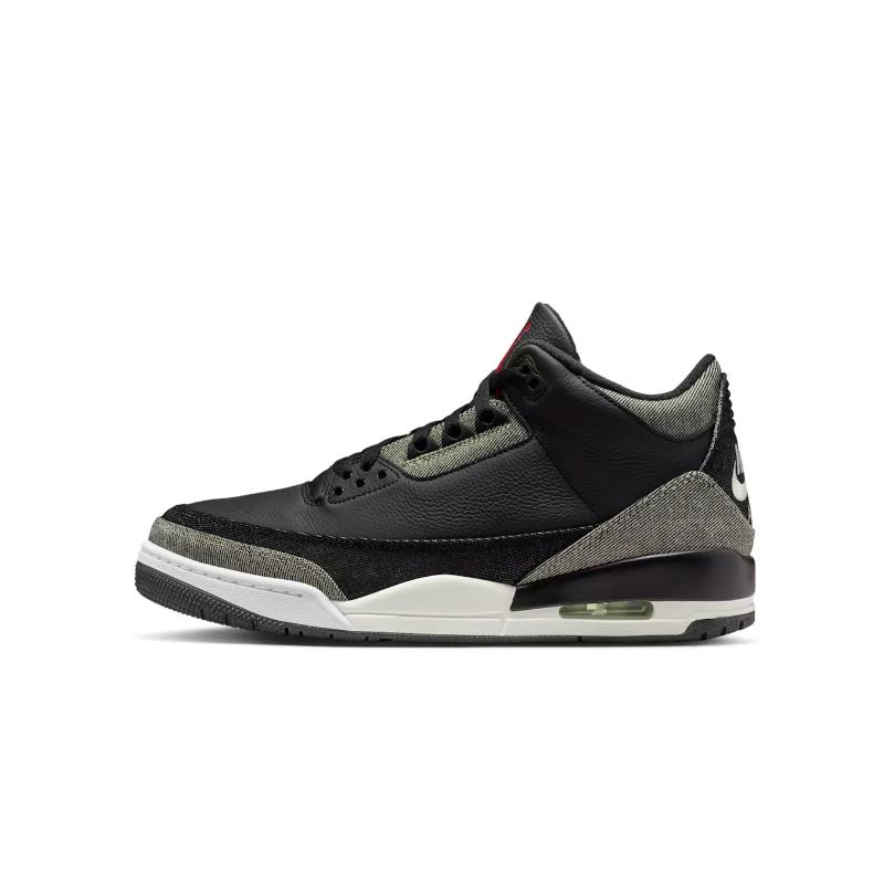 Air Jordan 3 Retro SP Black Denim Unisex Sneakers Gym-Red IR0914-400