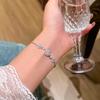 High-End Five-Petal Flower Bracelet Full Diamond Zircon Inlaid Versatile New Hot-Selling Four-Leaf Clover Fashion Bangle