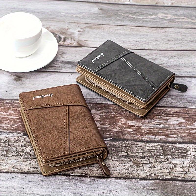 Vintage Wallet Sleek Men's Bifold Wallet Vintage-Inspired with Chain Detail