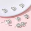 Antique Silver Alloy Heart, Flower & Butterfly Pendant for DIY Retro Jewelry Making