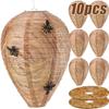 1-10pcs Waterproof Cloth Pest Control Wasp Hornets Deterrent Non-Toxic Fake Nest Bee Decoy Beehive Lanterns Paper Repellent Trap