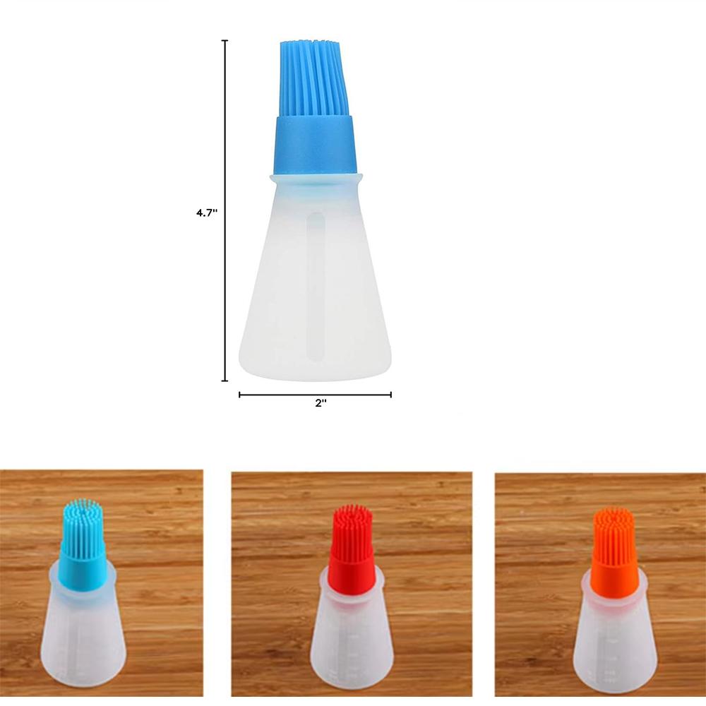 Portable Practical and Attractive Brush Oil Bowl Brush for Oiled Takoyaki BBQ Cooking Silicone Basting Brush Kitchen BBQ Tools