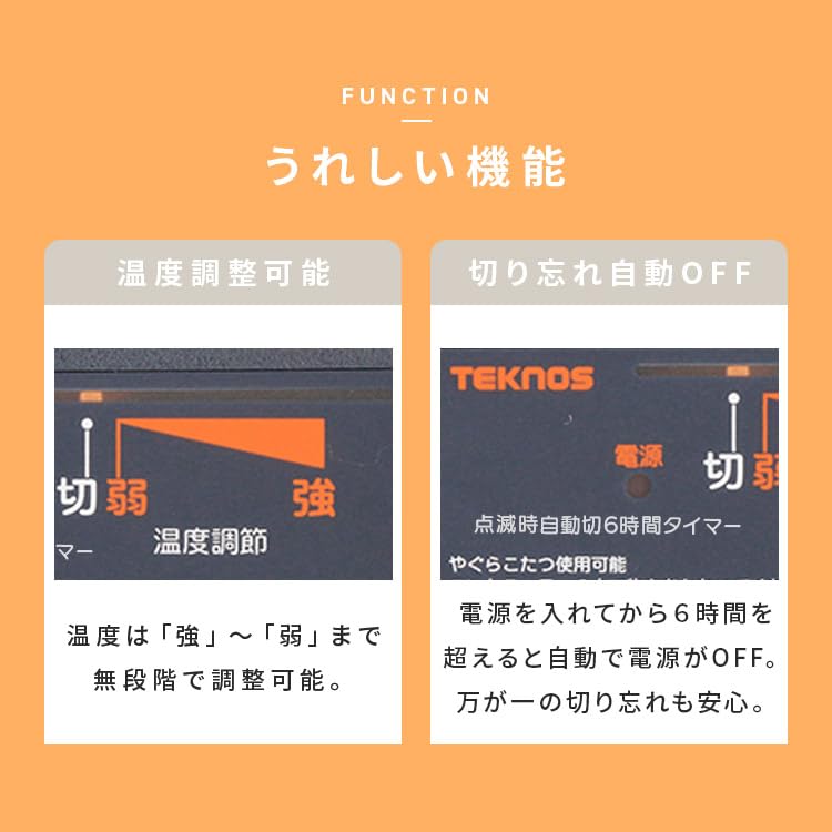 Energy-Saving TEKNOS Electric Carpet, 1 Tatami Mat (90x180cm), with Dust Mite Repellent, Compact Storage, Gray