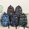 Graffiti-Print Herren Rucksack mit großem Fassungsvermögen Damen Leichter Schulrucksack aus Nylon für Studenten mit Münzbörse