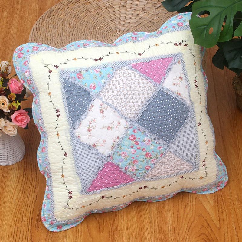 2pcs Cotton Quilted Backrest Cover Soft and Skin Friendly Sofa Cushion Cover Modern and Simple Breathable Backrest Without Core