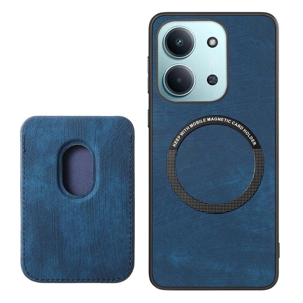 Magnetic Case For Xiaomi Redmi 15C 5G (EU) (173mm)/15C 4G (EU) (173mm) Retro Leather + TPU Phone Cover with Detachable Card Slot