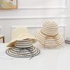 Summer Ribbon Hat Wide Side Sun Cap Women Wheat Panama Style Straw Hats Wide Brim Holiday Beach Hat Ladies Sun Cap