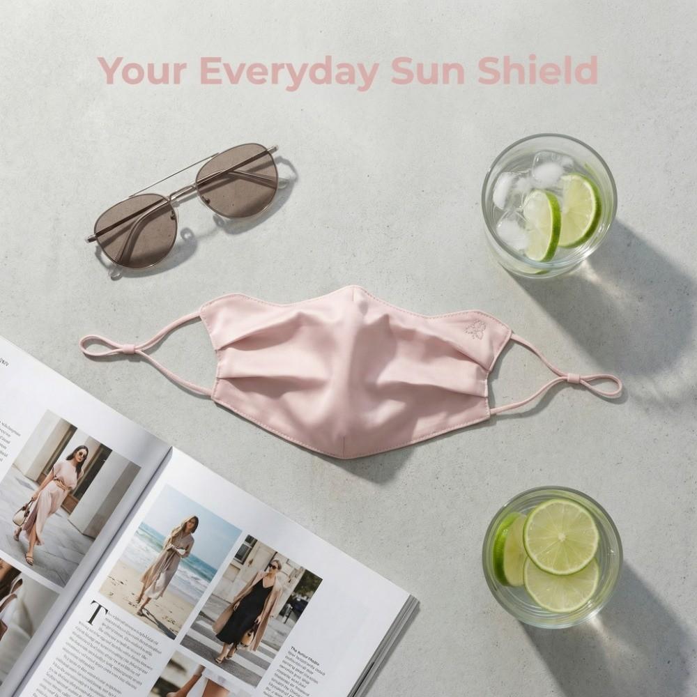 Ice Silk Satin Face Mask for Women UV Blocking Outdoor Masks Soft Half Face Cover  for Outdoor