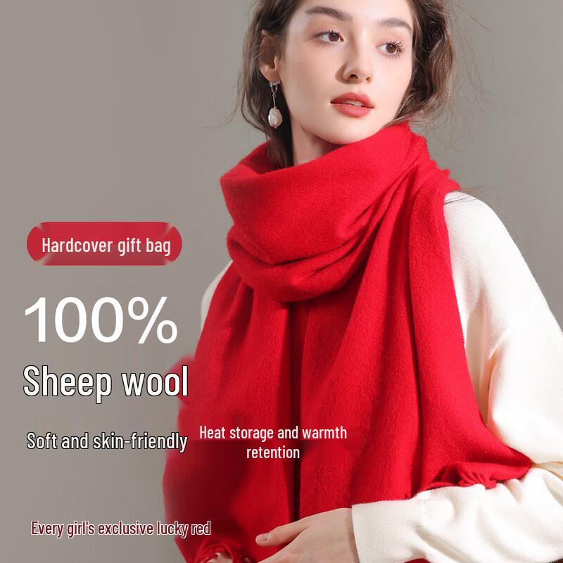 

Women s Autumn/Winter Pure Wool Narrow Scarf One Size (164x30cm)