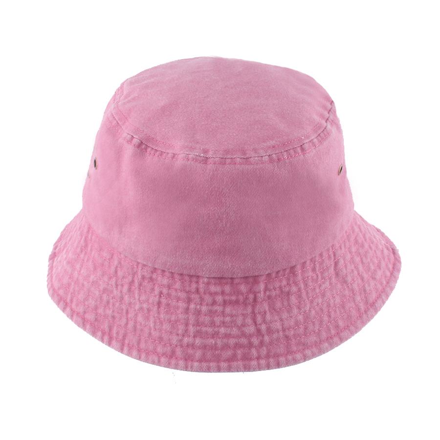 Nouveau Chapeau de Pêcheur Vintage en Jean Chapeaux Seau Extérieur Hommes Femmes Chapeau en Coton Lavé Mode Hip Hop Gorros Chapeau Bob (Pink,head 55-58cm) rose