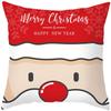 Merry Christmas Cushion Cover Santa Claus Elk Pillow Cover Living Room Sofa Home Room Decorations