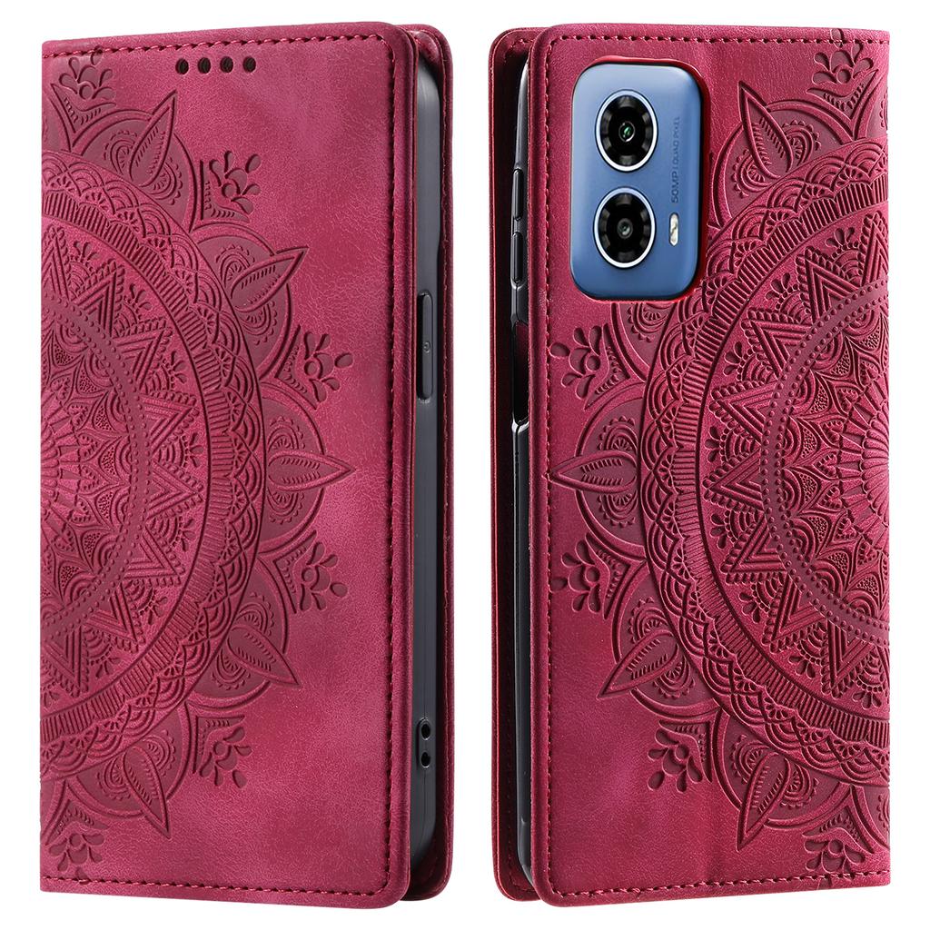 For Motorola Moto G45 5G/G34 5G Leather Case Magnetic Auto Closing Wallet Phone Cover