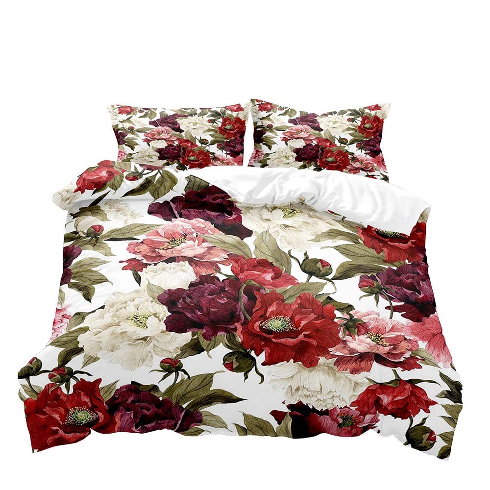 Roses Bedding Set Duvet Cover For Girls Women Couple Lover Romantic Comforter Cover Valentine'S Day Bedroom Decor Quilt Cover