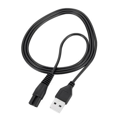 USB nabíjecí kabel s 8-tvarovým konektorem, USB rozhraní, kabel pro holicí strojek, nabíjecí kabel pro elektrický holicí strojek, 8-tvarový kabel