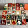 Festive Christmas-themed Illustrated Designs Blanket Flannel Material Soft Warm for All Seasons Home Outdoor Camping Picnics RV