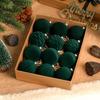 Christmas Tree Decoration Balls Velvet Christmas Ornaments 12 Pcs Velvet Christmas Balls Set Shatterproof Flocking for Xmas